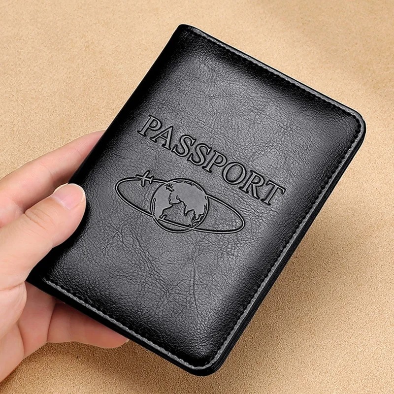 Passport Wallet Rfid - Unisex ปกหนังสือเดินทางหนังแท้ RFID Blocking ผู้ชายผู้ถือหนังสือเดินทาง ID