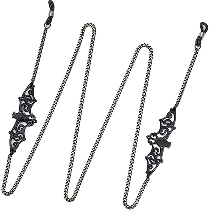 Men Accessories Neck Chain - สายคล้องแว่นตาแบบกอธิค ลายค้างคาว 1-10 ชิ้น สำหรับแว่นกันแดด สายคล้องคอตกแต่ง