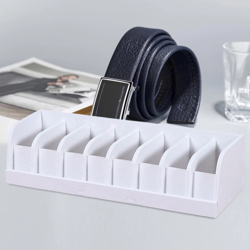 Men Accessories Drawer - เข็มขัดOrganizerกล่อง 6/8/10 กริดเข็มขัดไม้สําหรับตู้เสื้อผ้าลิ้นชักเข็มขัดRack Tieกล่องเก็บสําหรับชายอุปกรณ์ห้องน้ํา