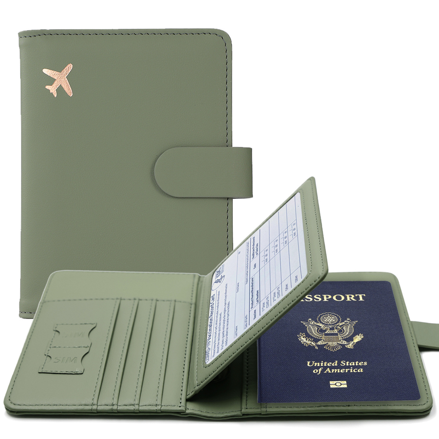 Passport Wallet Rfid - ปกหนังสือเดินทาง RFID กรณีผู้ถือหนังสือเดินทางกระเป๋าสตางค์หนังสือเดินทางมัลติฟังก์ชั่น ID ผู้ถือบัตรเครดิตกระเป๋าสตางค์เดินทางอุปกรณ์เสริมการเดินทาง