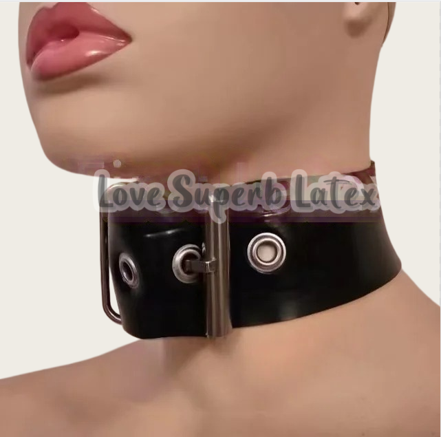 Men Accessories Neck Chain - ปลอกคอลาเท็กซ์เซ็กซี่ขนาด 0.4 มม. สายรัดคอแบบยางสำหรับผู้หญิงและผู้ชาย งานแฮนด์เมด โซ่คล้องคอ