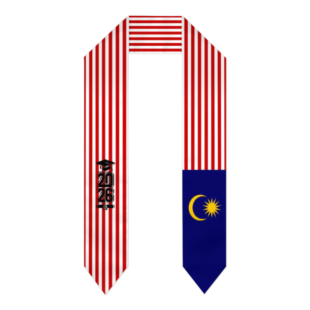 Men'S Accessories Malaysia - ผ้าพันคอธงชาติมาเลเซีย รุ่นปี 2026 สำหรับรับปริญญา ผ้าคาดเอวสำหรับการศึกษาต่อต่างประเทศ สำหรับผู้ใหญ่