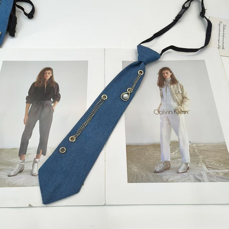 เนคไทสไตล์คาวบอยสีน้ำเงิน เสื้ - Men Accessories Neck Chain บทวิจารณ์และราคา