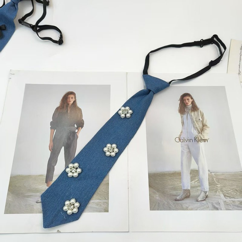 เนคไทสไตล์คาวบอยสีน้ำเงิน เสื้ - Men Accessories Neck Chain บทวิจารณ์และราคา