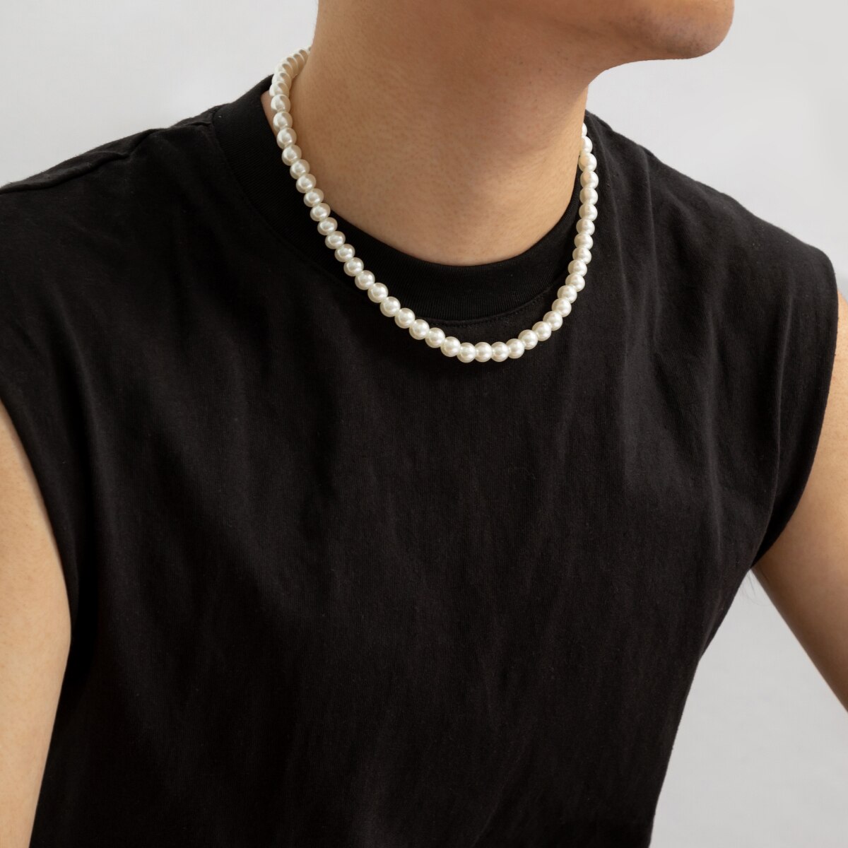 สร้อยคอโชคเกอร์สั้นประดับลูกปั - Men Accessories Neck Chain บทวิจารณ์และราคา
