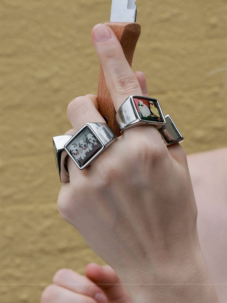 แหวนลายสัตว์ทำจากทองแดงผสม  สำ - Men Accessories Photos บทวิจารณ์และราคา