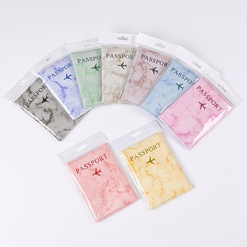 Macaron สีรูปแบบหินอ่อนหนังสือ - Passport Wallet Rfid บทวิจารณ์และราคา