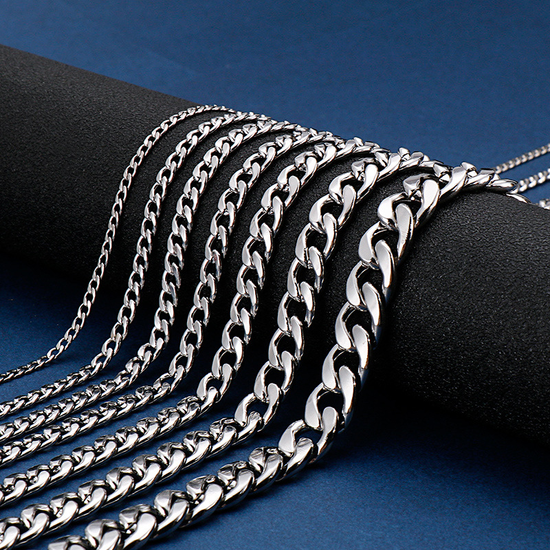 สร้อยคอเงินแท้ 925 ชุบแบบ Cuba - Men Accessories Neck Chain บทวิจารณ์และราคา