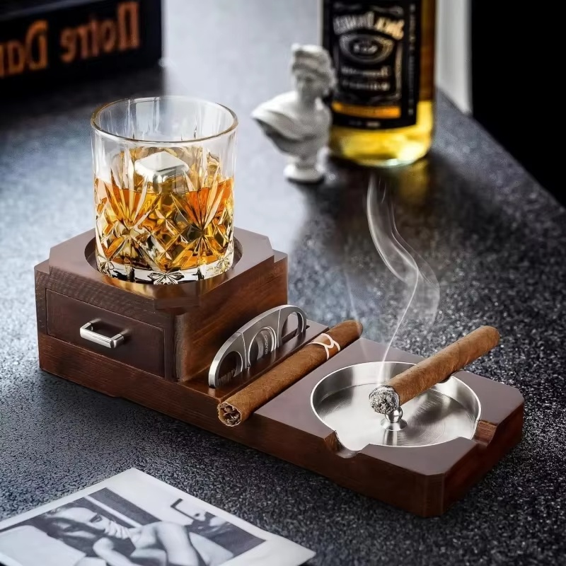 ที่เขี่ยบุหรี่ไม้พร้อมลิ้นชัก  - Men Accessories Drawer บทวิจารณ์และราคา