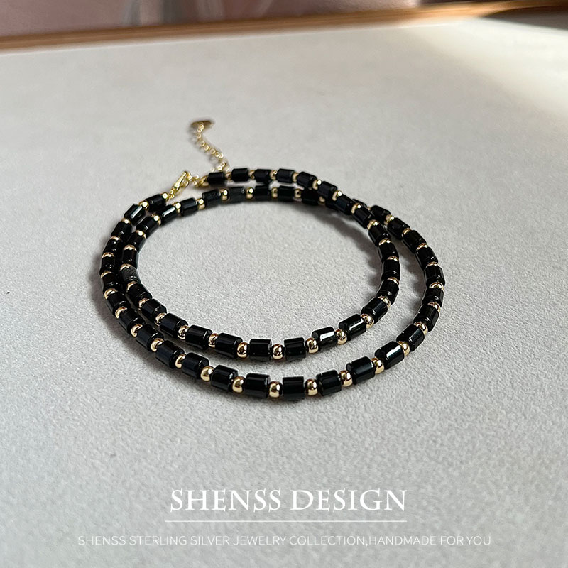สร้อยคอออบซิเดียน4มม. ทำจากทอง - Men Accessories Kit บทวิจารณ์และราคา