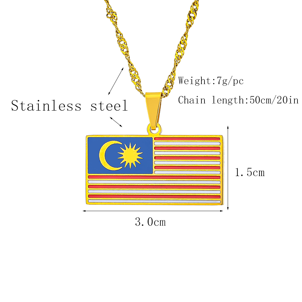 สร้อยคอจี้รูปธงชาติมาเลเซีย ทำ - Men'S Accessories Malaysia บทวิจารณ์และราคา