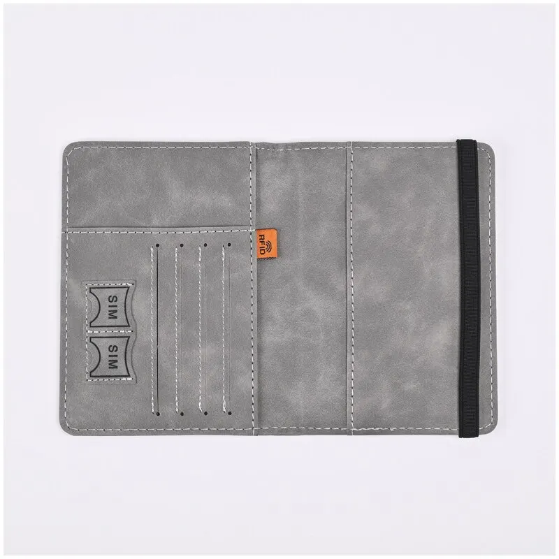 ผู้ชาย PU หนังกระเป๋าสตางค์หนั - Passport Wallet Rfid บทวิจารณ์และราคา