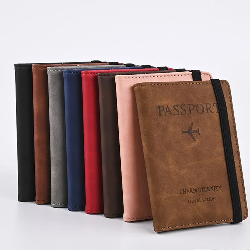 ผู้ชาย PU หนังกระเป๋าสตางค์หนั - Passport Wallet Rfid บทวิจารณ์และราคา